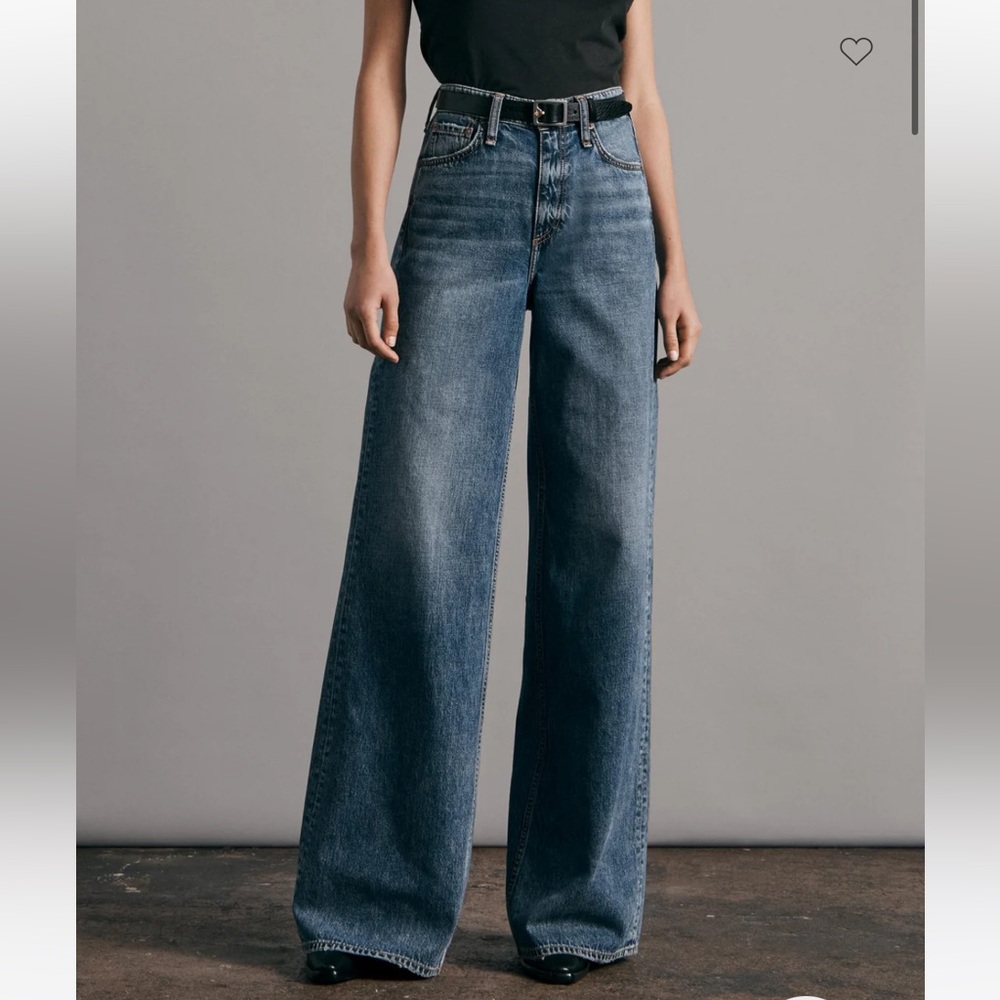 Rag and Bone Sofie Wide Leg Jeans in Color “Pebbles”